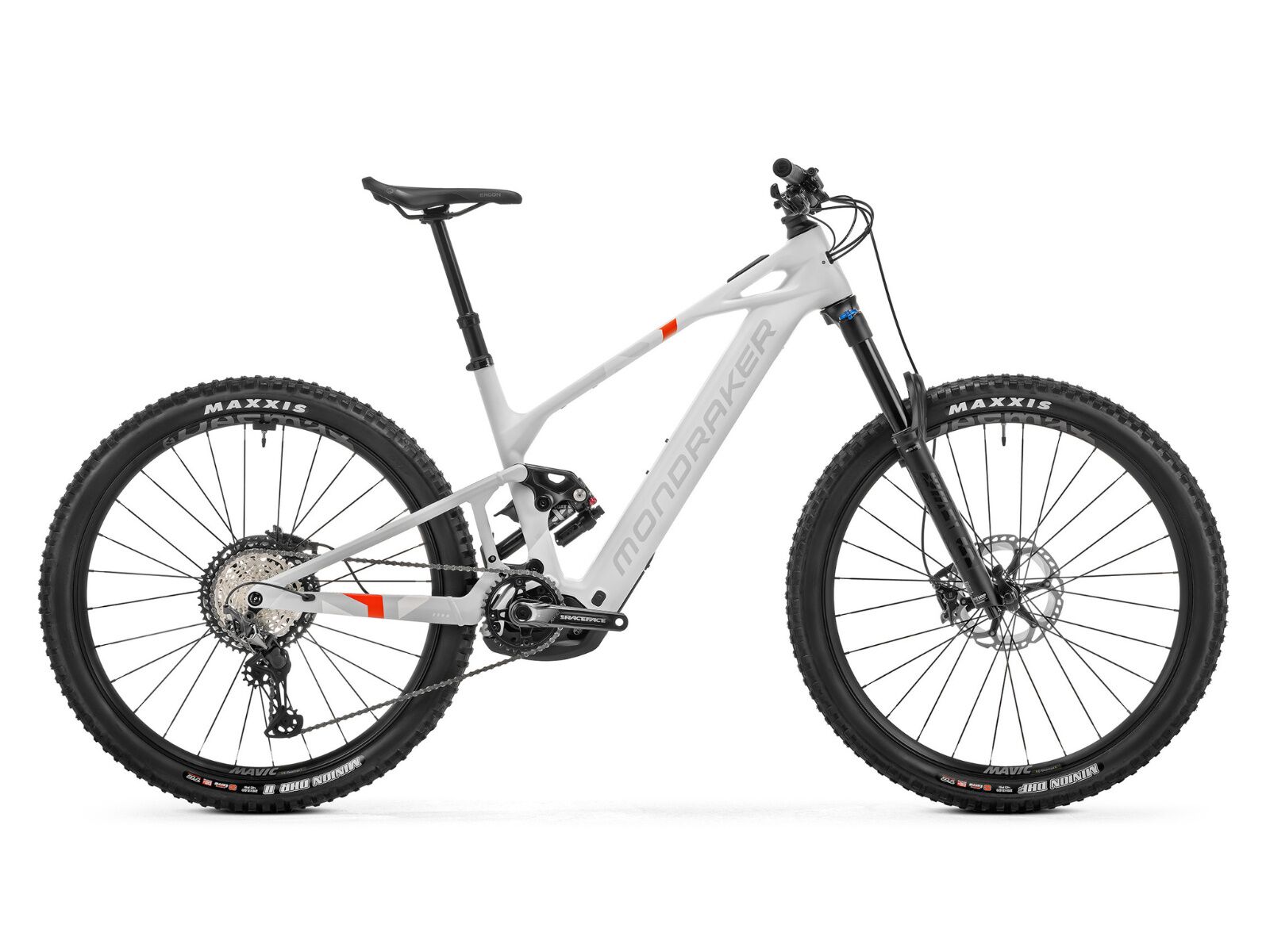 VTT Électrique Tout-Suspendu Mondraker Crafty Carbon R Shimano XT 12V 800 Wh 29'' Blanc 2025 – Image 3