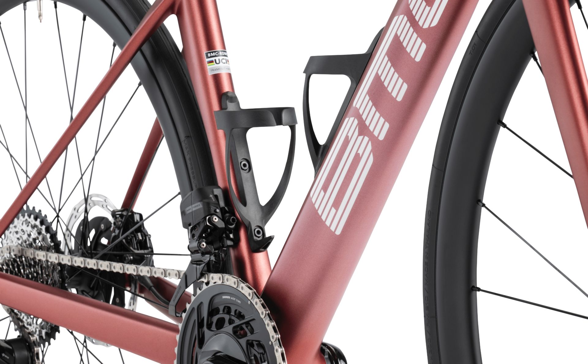 Vélo de Route BMC Roadmachine 01 Three Sram Force eTap AXS 12V 700 mm Rouge Marron Metallic | Taille 58 : 184-192cm | Produit Reconditionné – Image 4